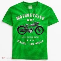 Royal Enfield Wdre Classic Motorcycle Ww2 Kids Tie-Dye T-Shirt thumb 0
