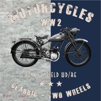 Royal Enfield Wdre Classic Motorcycle Ww2 Kids Colorblock Raglan Jersey thumb 2