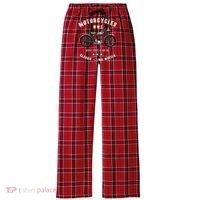 Royal Enfield Wdre Classic Motorcycle Ww2 Women's Flannel Plaid Pajama Pants thumb 0