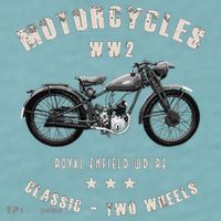 Royal Enfield Wdre Classic Motorcycle Ww2 Sueded Cloud Jersey T-Shirt thumb 2
