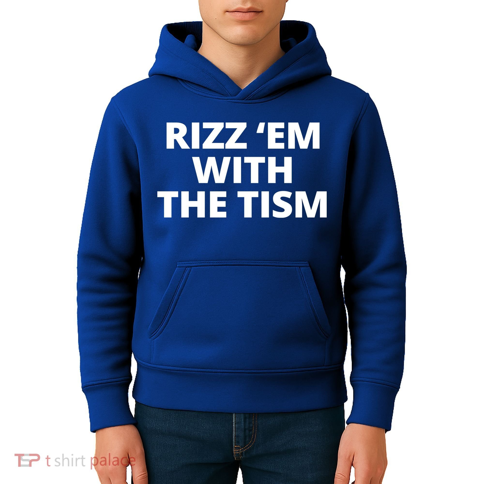 Rizz Em With The Tism Autism Kids Hoodie