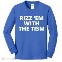 Rizz Em With The Tism Autism Kids Long Sleeve Shirt thumb 0