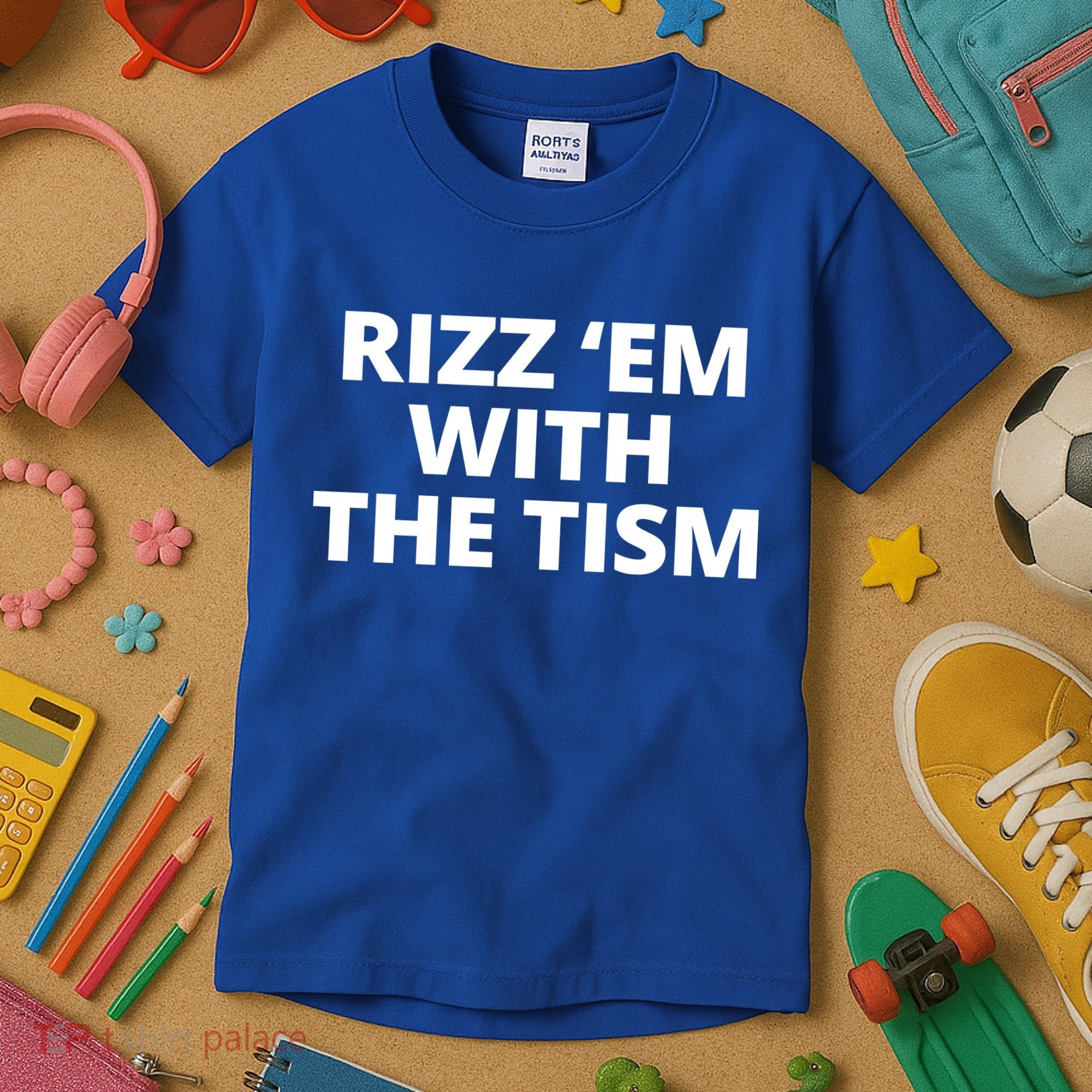 Rizz Em With The Tism Autism Kids T-Shirt