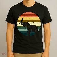 Retro Elephant Wildlife Vintage Africa Elephant T-Shirt thumb 3