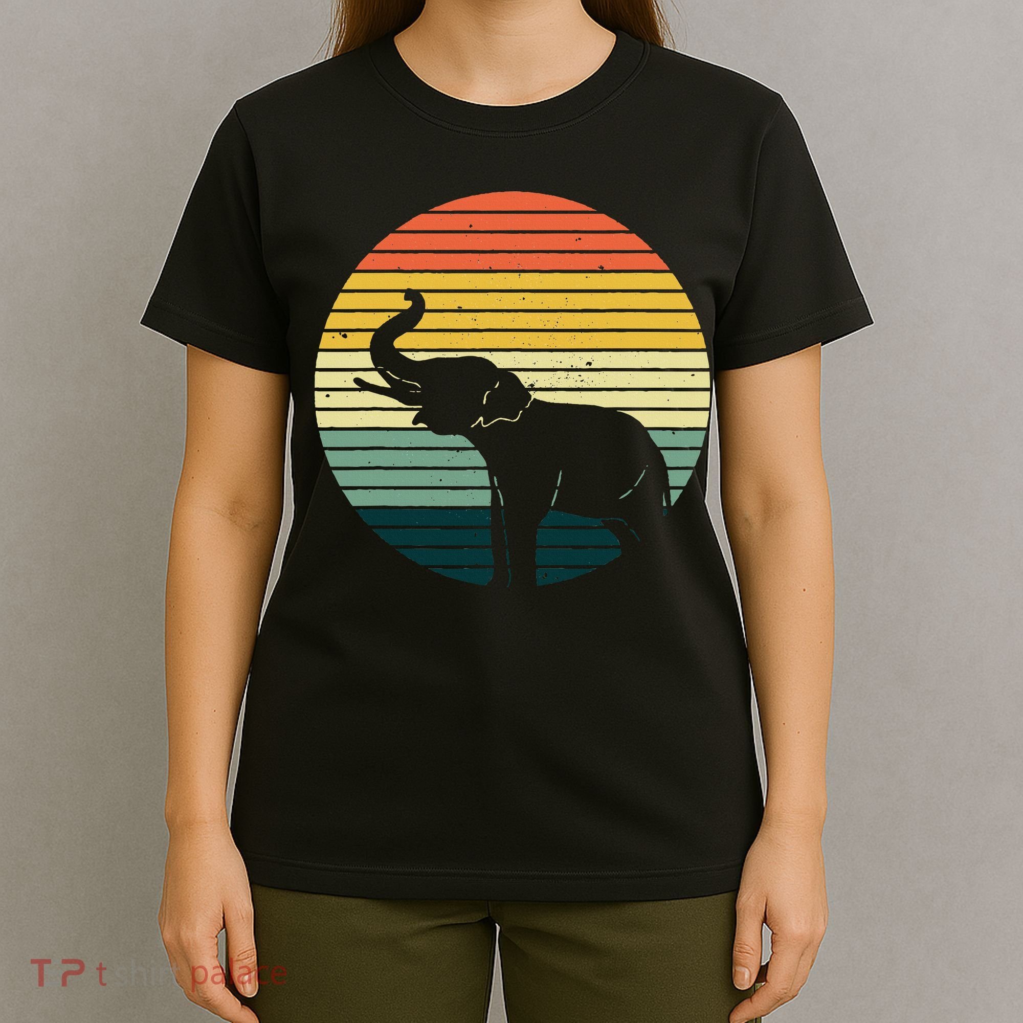 Retro Elephant Wildlife Vintage Africa Elephant T-Shirt