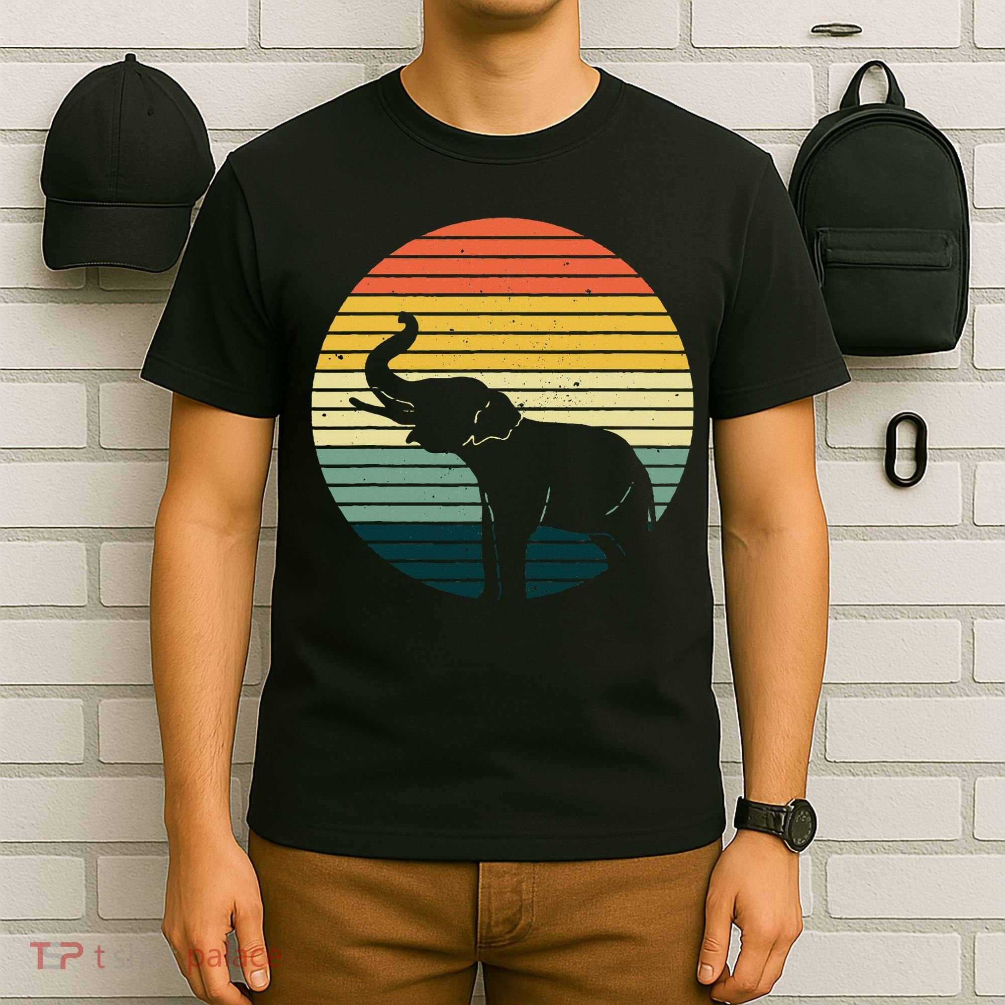 Retro Elephant Wildlife Vintage Africa Elephant T-Shirt