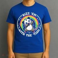 Rizz Em With The Tism Autism Funny Meme Autistic Opossum Meaningful Gift T-Shirt thumb 3