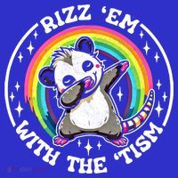 Rizz Em With The Tism Autism Funny Meme Autistic Opossum Meaningful Gift Mousepad thumb 1