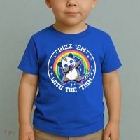 Rizz Em With The Tism Autism Funny Meme Autistic Opossum Meaningful Gift Toddler T-Shirt thumb 2