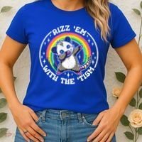 Rizz Em With The Tism Autism Funny Meme Autistic Opossum Meaningful Gift Women's T-Shirt thumb 2