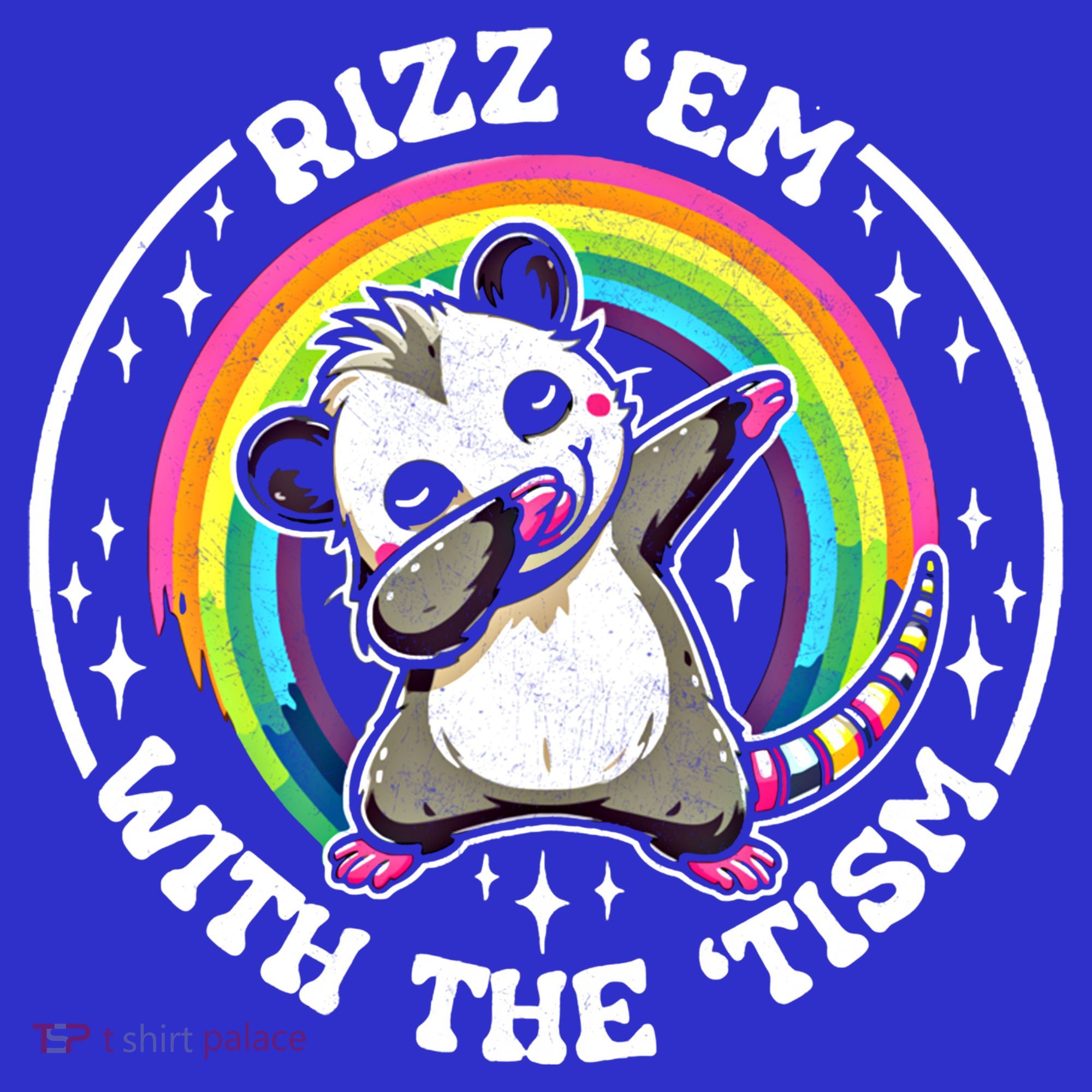Rizz Em With The Tism Autism Funny Meme Autistic Opossum Meaningful Gift Kids Hoodie