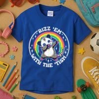 Rizz Em With The Tism Autism Funny Meme Autistic Opossum Meaningful Gift Kids T-Shirt thumb 3