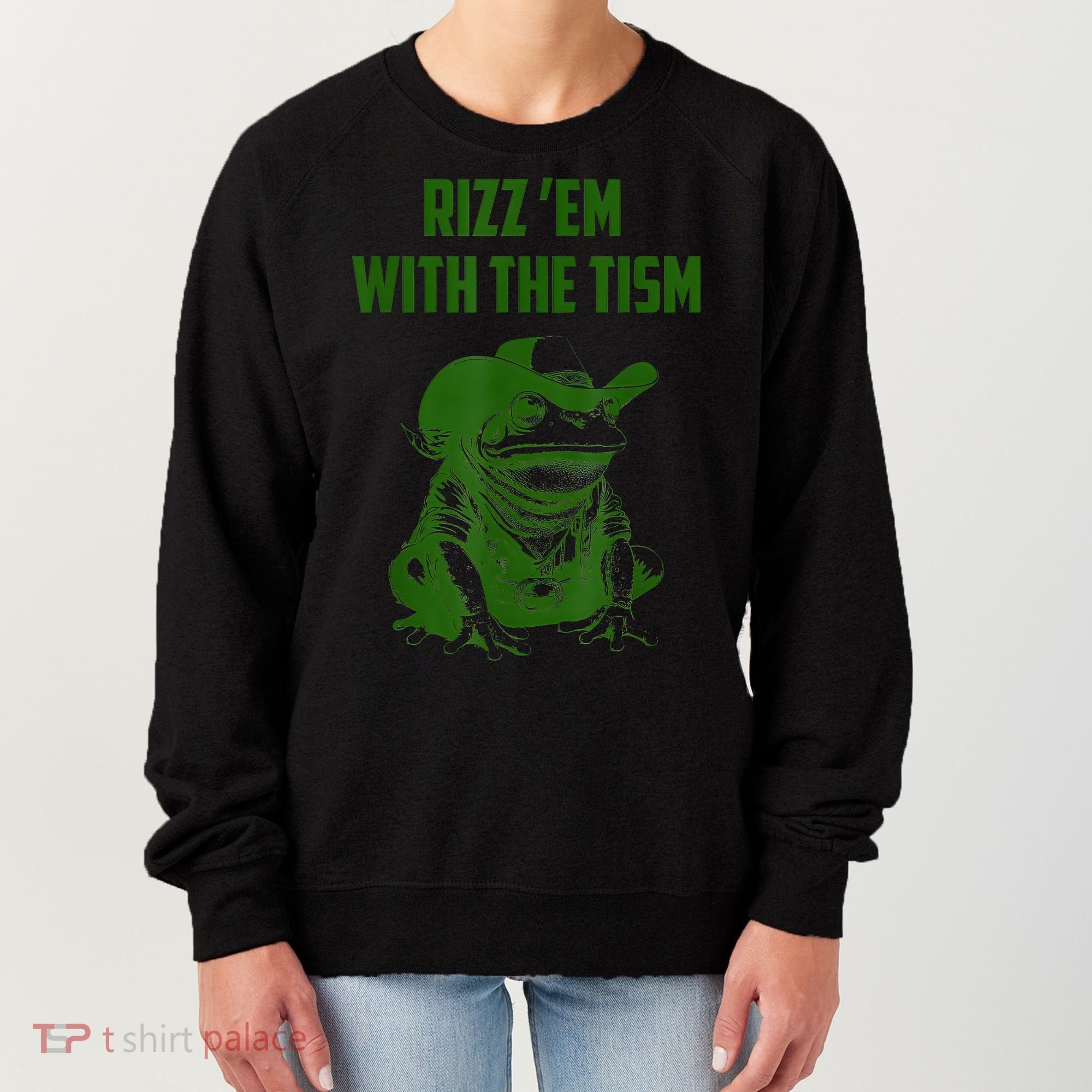 Rizz Em With The Tism Frog Women's Sweatshirt
