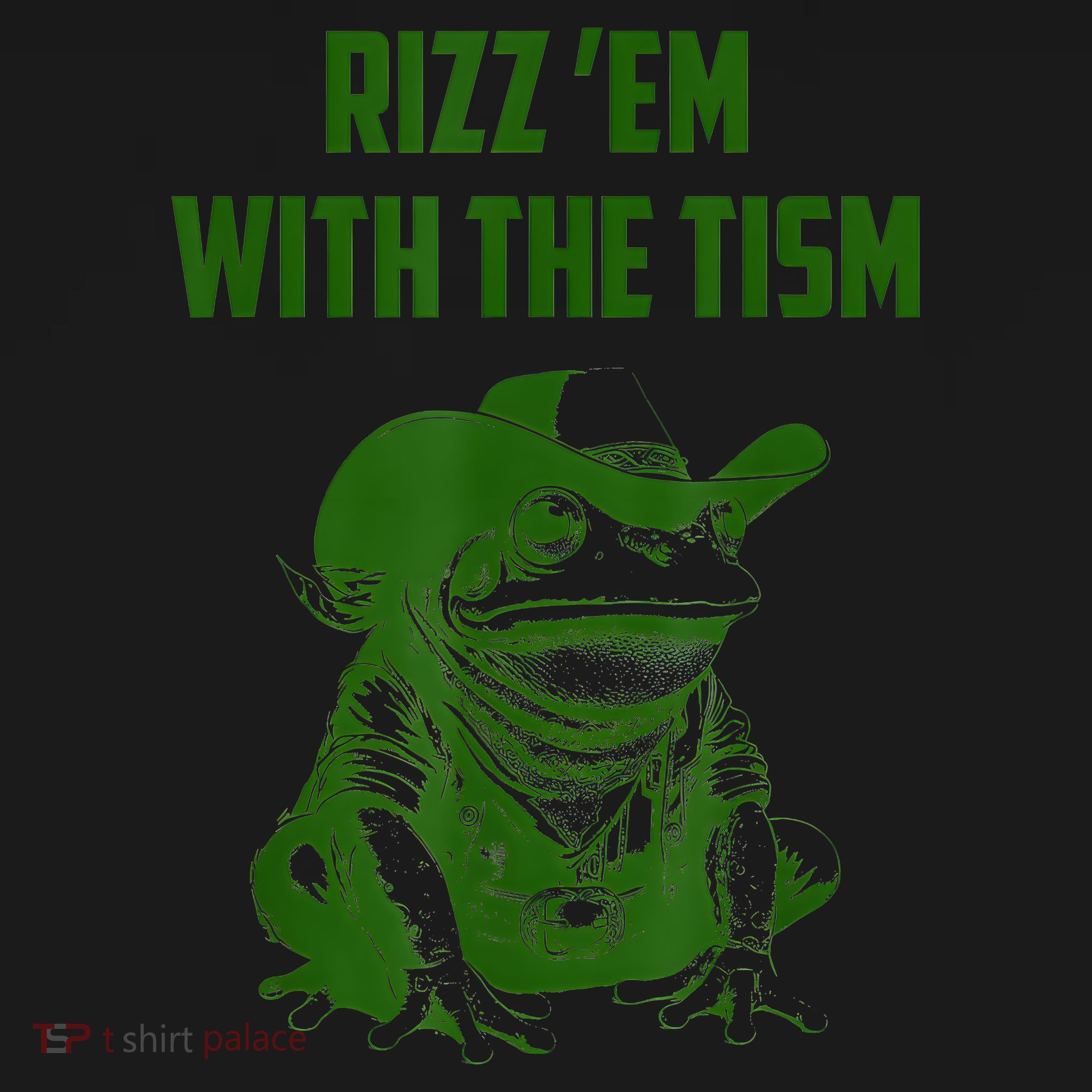 Rizz Em With The Tism Frog Coaster
