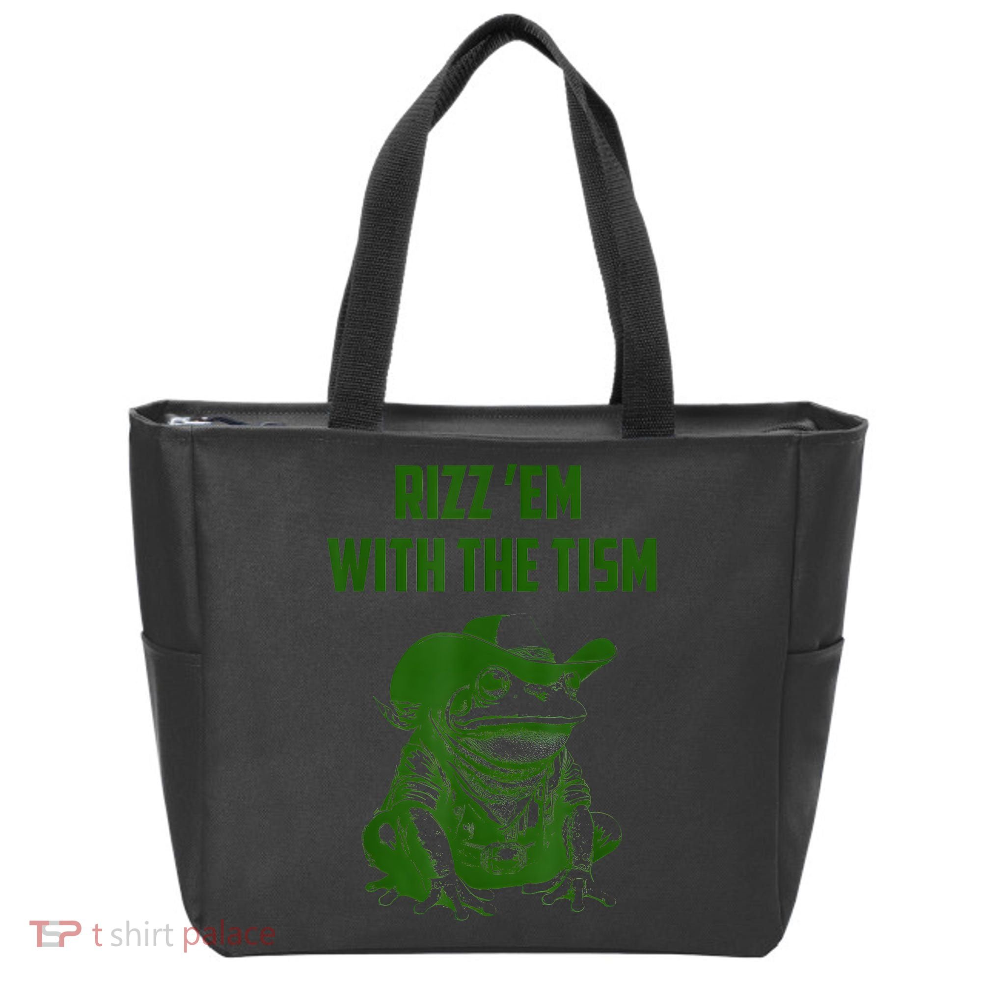 Rizz Em With The Tism Frog Tote Bag