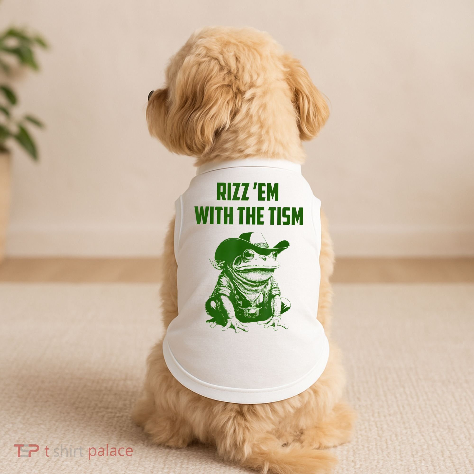 Rizz Em With The Tism Frog Doggie Tank