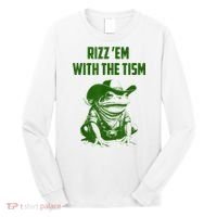 Rizz Em With The Tism Frog Long Sleeve Shirt thumb 0