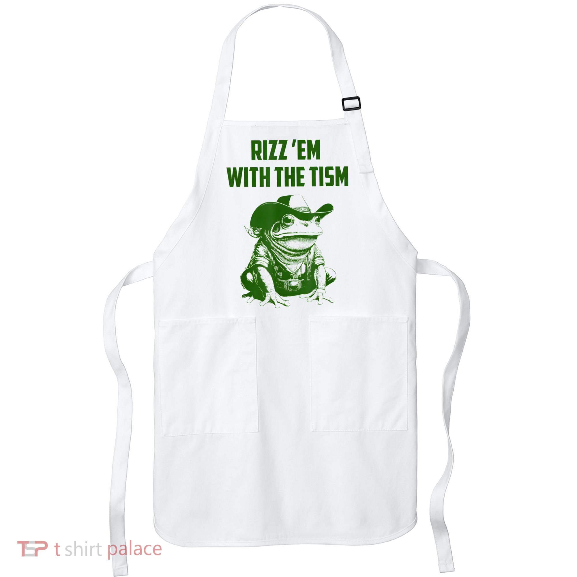 Rizz Em With The Tism Frog Apron