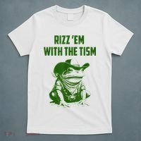 Rizz Em With The Tism Frog T-Shirt thumb 5