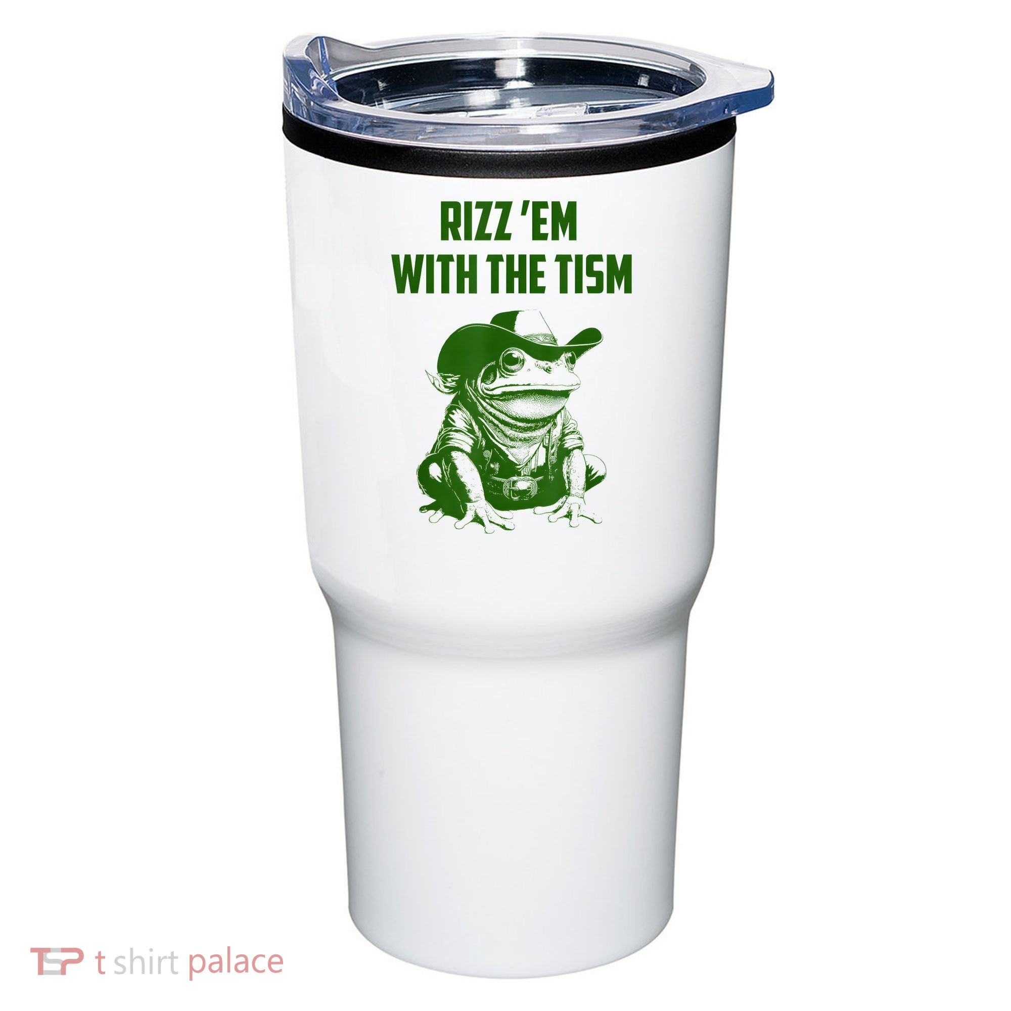 Rizz Em With The Tism Frog Tumbler