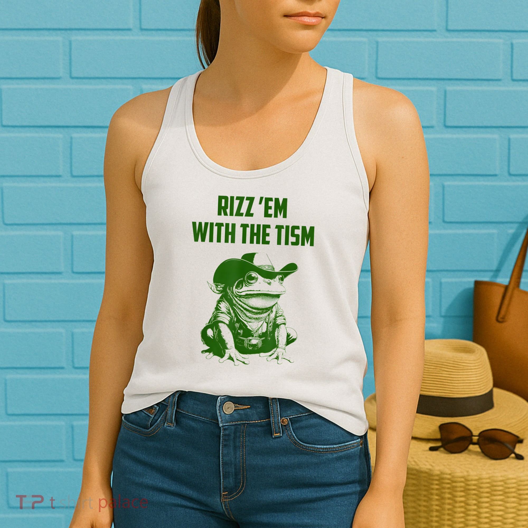 Rizz Em With The Tism Frog Women's Tank Top