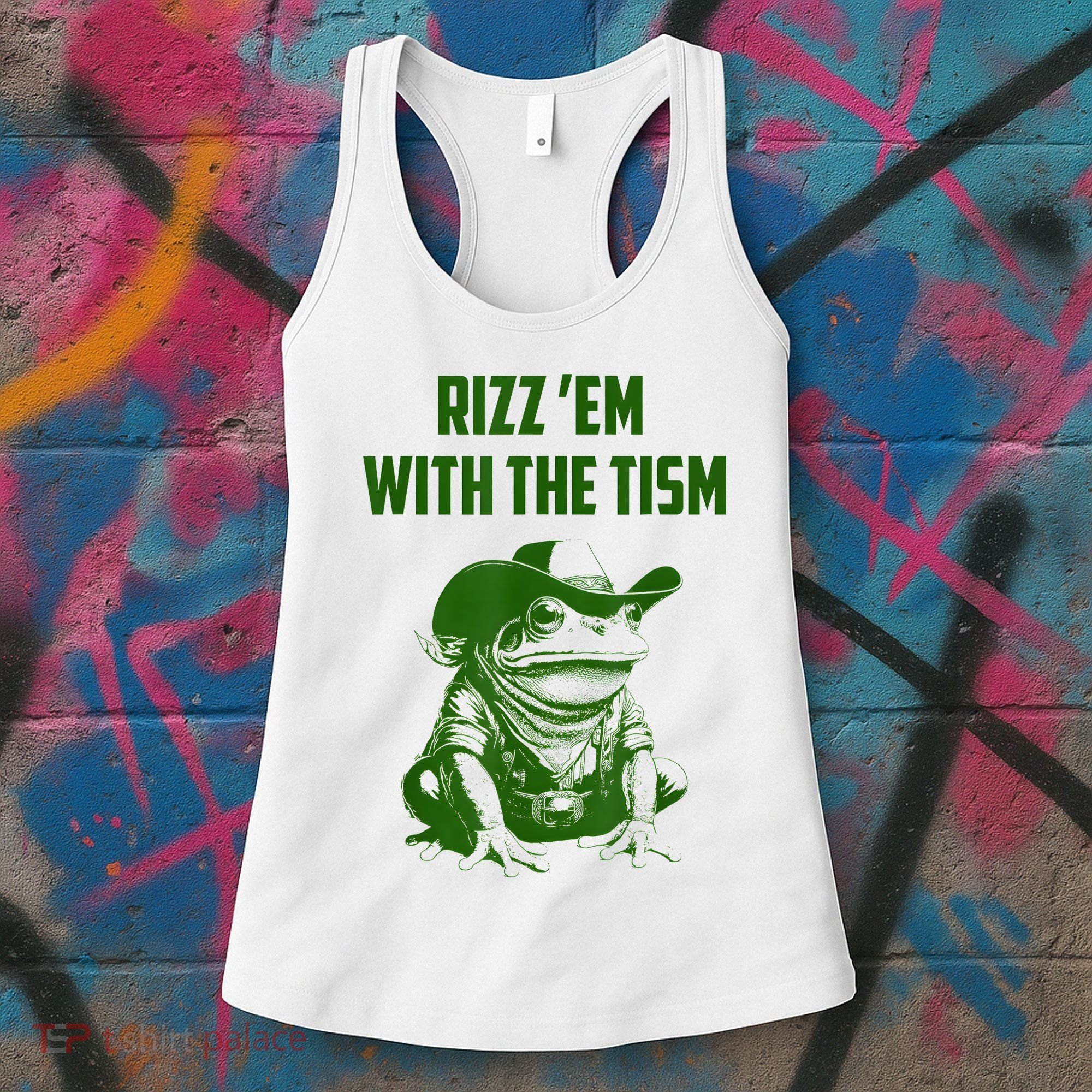 Rizz Em With The Tism Frog Women's Tank Top