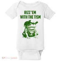 Rizz Em With The Tism Frog Baby Bodysuit thumb 0