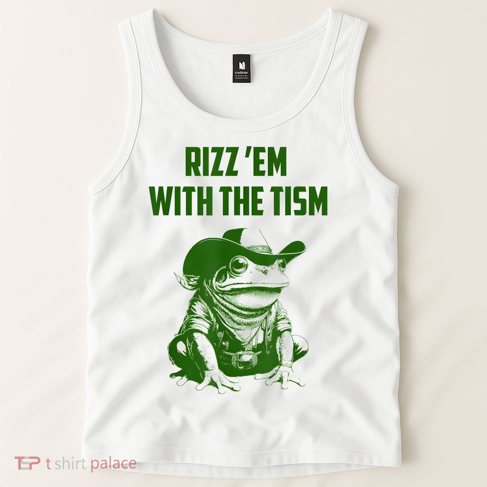 Rizz Em With The Tism Frog Tank Top