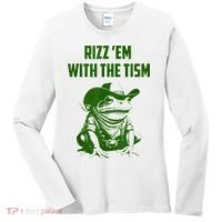 Rizz Em With The Tism Frog Women's Long Sleeve Shirt thumb 0