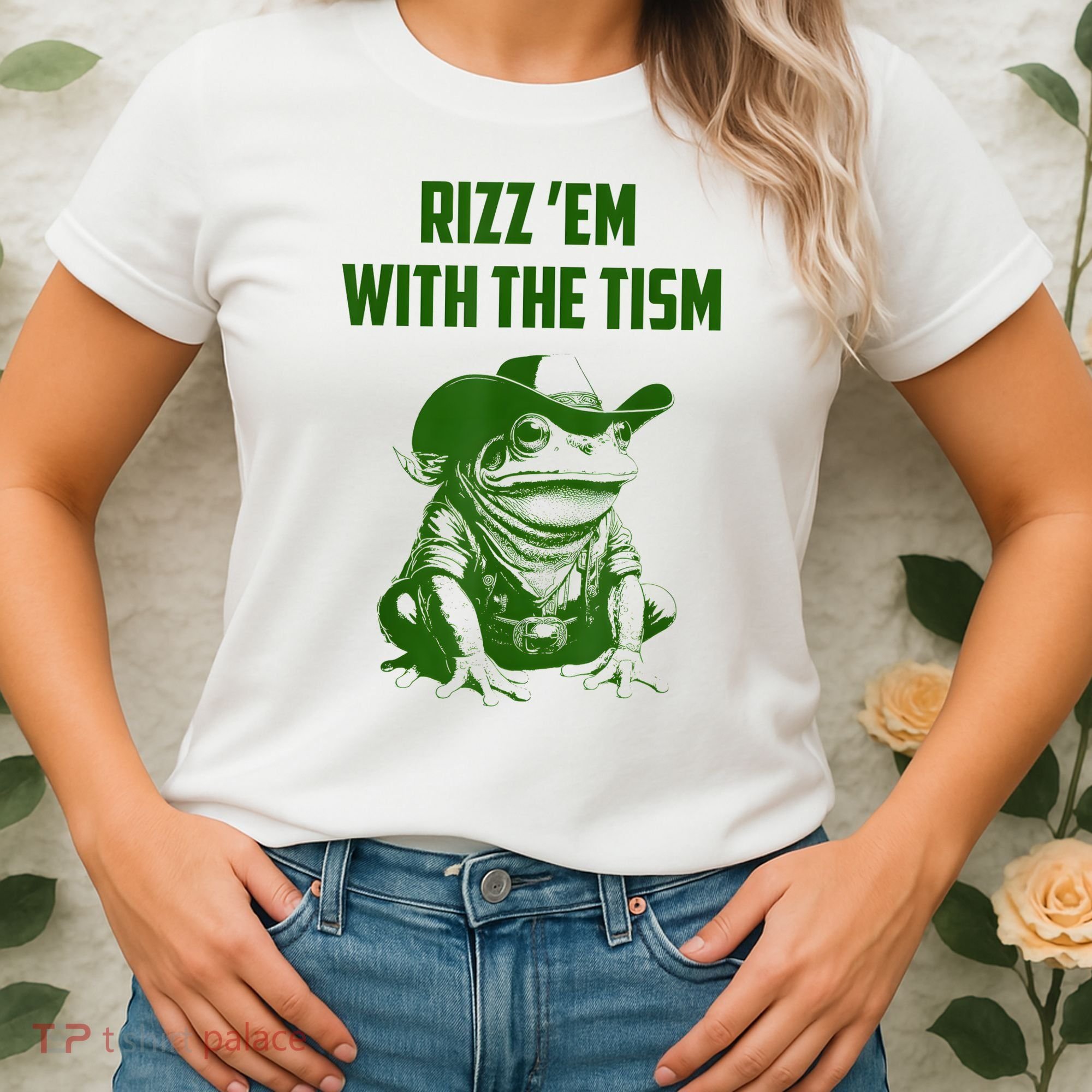 Rizz Em With The Tism Frog Women's T-Shirt