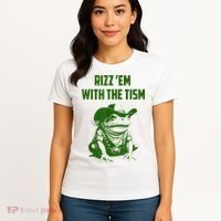 Rizz Em With The Tism Frog Women's T-Shirt thumb 4