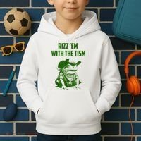 Rizz Em With The Tism Frog Kids Hoodie thumb 2