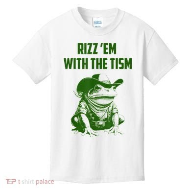 Rizz Em With The Tism Frog Kids T-Shirt
