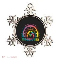 Rainbow Fourth 4Th Grade Vibes Back To School Tie Dye Gift Ornament thumb 0