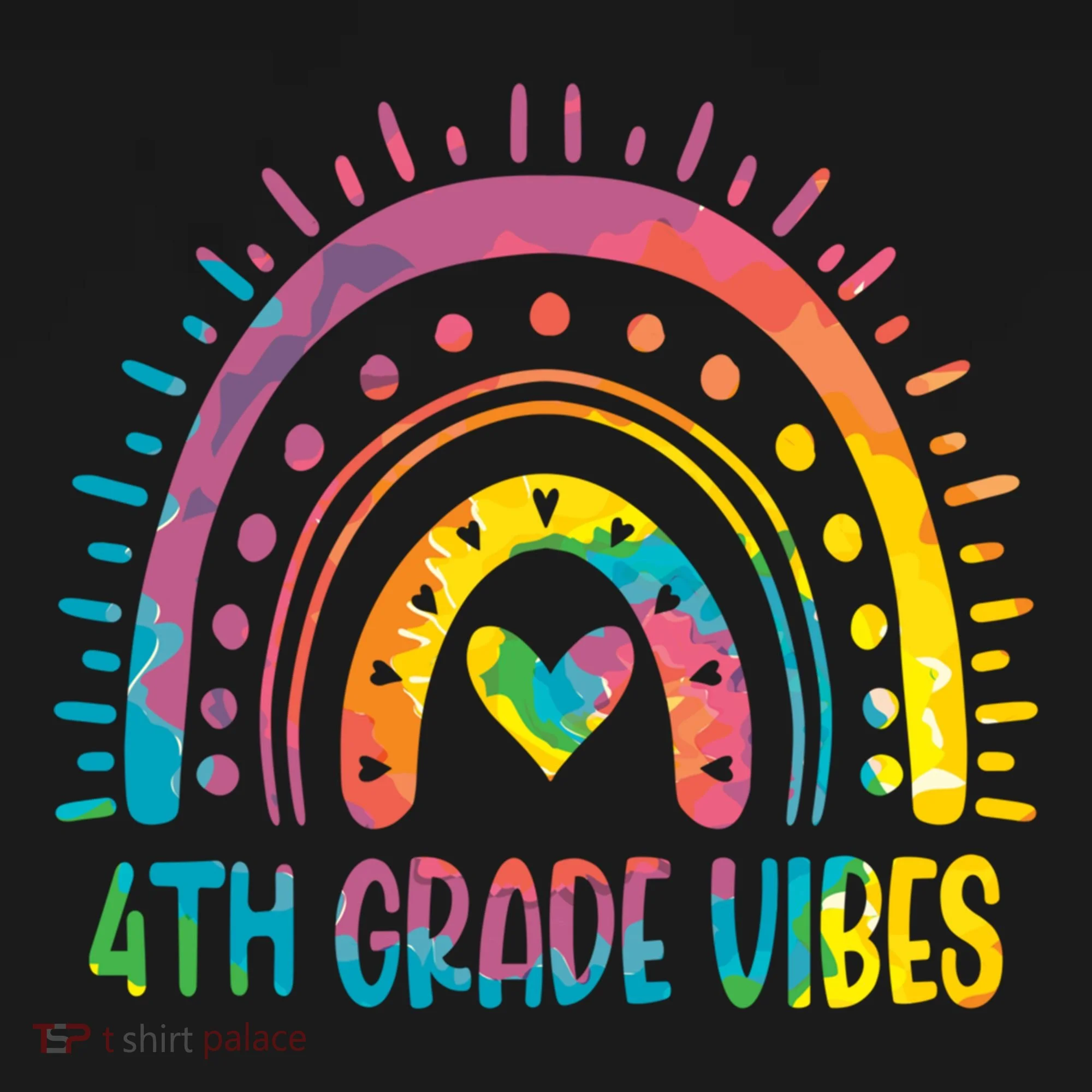 Rainbow Fourth 4Th Grade Vibes Back To School Tie Dye Gift Ornament