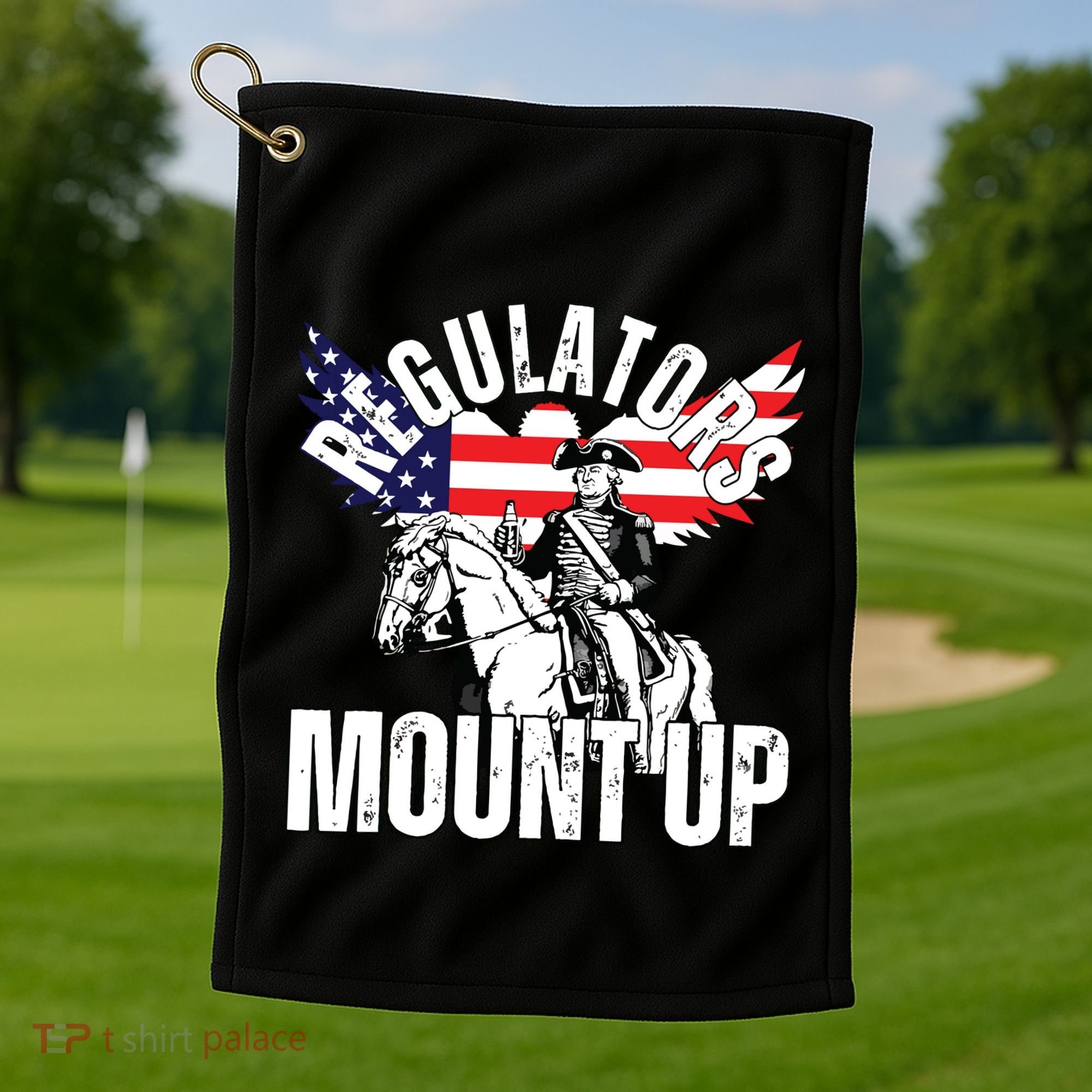 Regulators Funny 4th Of July Independence Day Eagle Golf Towel
