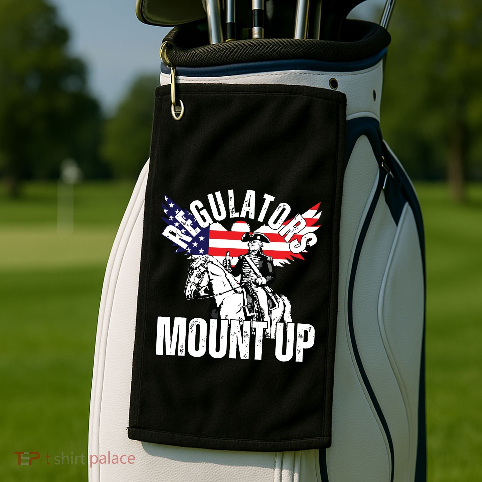 Regulators Funny 4th Of July Independence Day Eagle Golf Towel