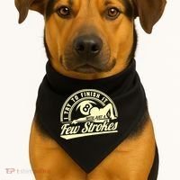 Retro Funny 8 Ball Finish It Few Strokes Pool Billiards Gift USA-Made Doggie Bandana thumb 1