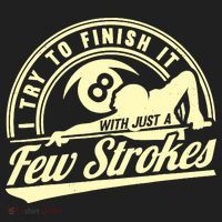 Retro Funny 8 Ball Finish It Few Strokes Pool Billiards Gift Hat thumb 2