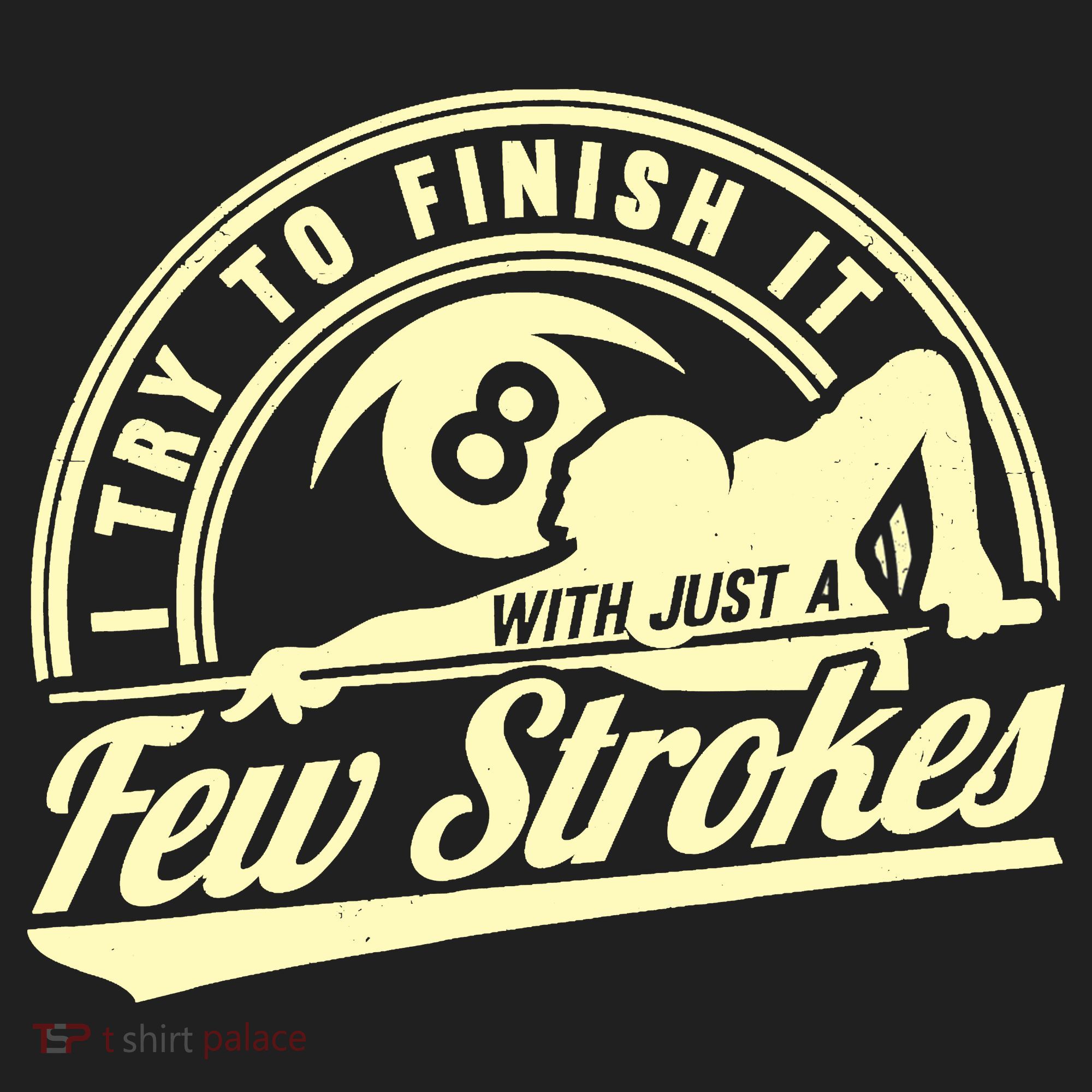 Retro Funny 8 Ball Finish It Few Strokes Pool Billiards Gift Hat