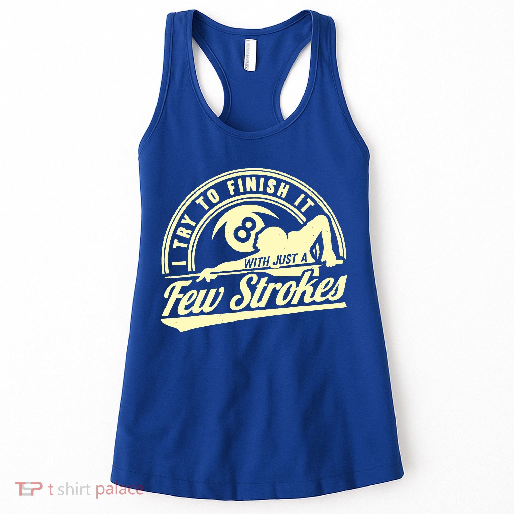 Retro Funny 8 Ball Finish It Few Strokes Pool Billiards Gift Women's Tank Top