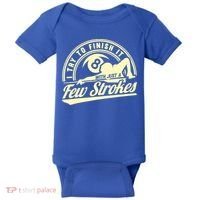 Retro Funny 8 Ball Finish It Few Strokes Pool Billiards Gift Baby Bodysuit thumb 0