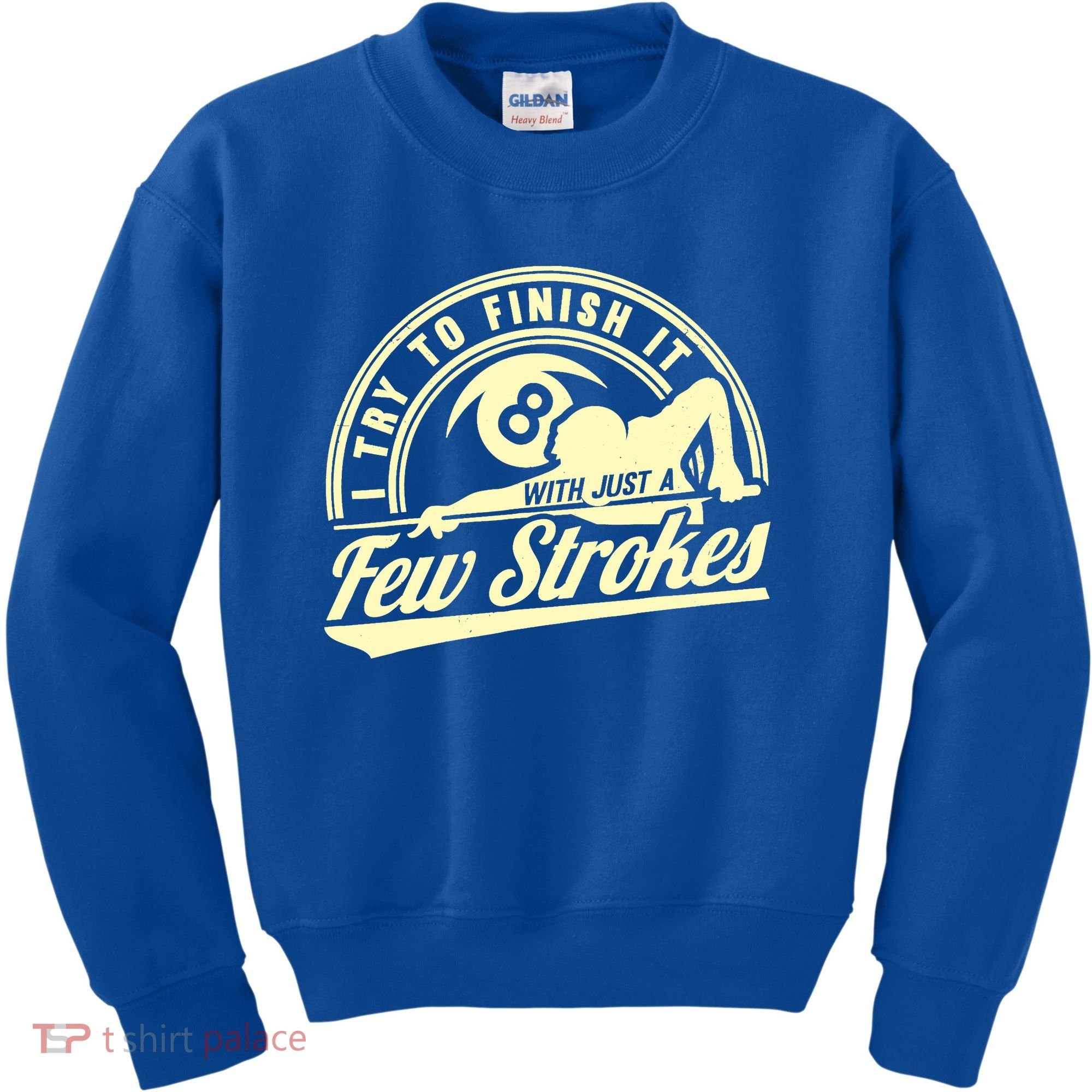 Retro Funny 8 Ball Finish It Few Strokes Pool Billiards Gift Kids Sweatshirt