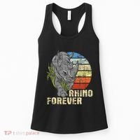 Rhino Forever Animal Whisperer Rhinoceros Safari Animal Women's Tank Top thumb 0