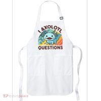 Retro Funny Axolotl I Axolotl Questions Cute Axolotl Apron thumb 0