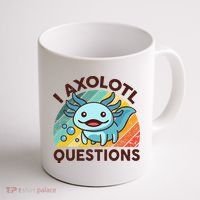 Retro Funny Axolotl I Axolotl Questions Cute Axolotl Coffee Mug thumb 1