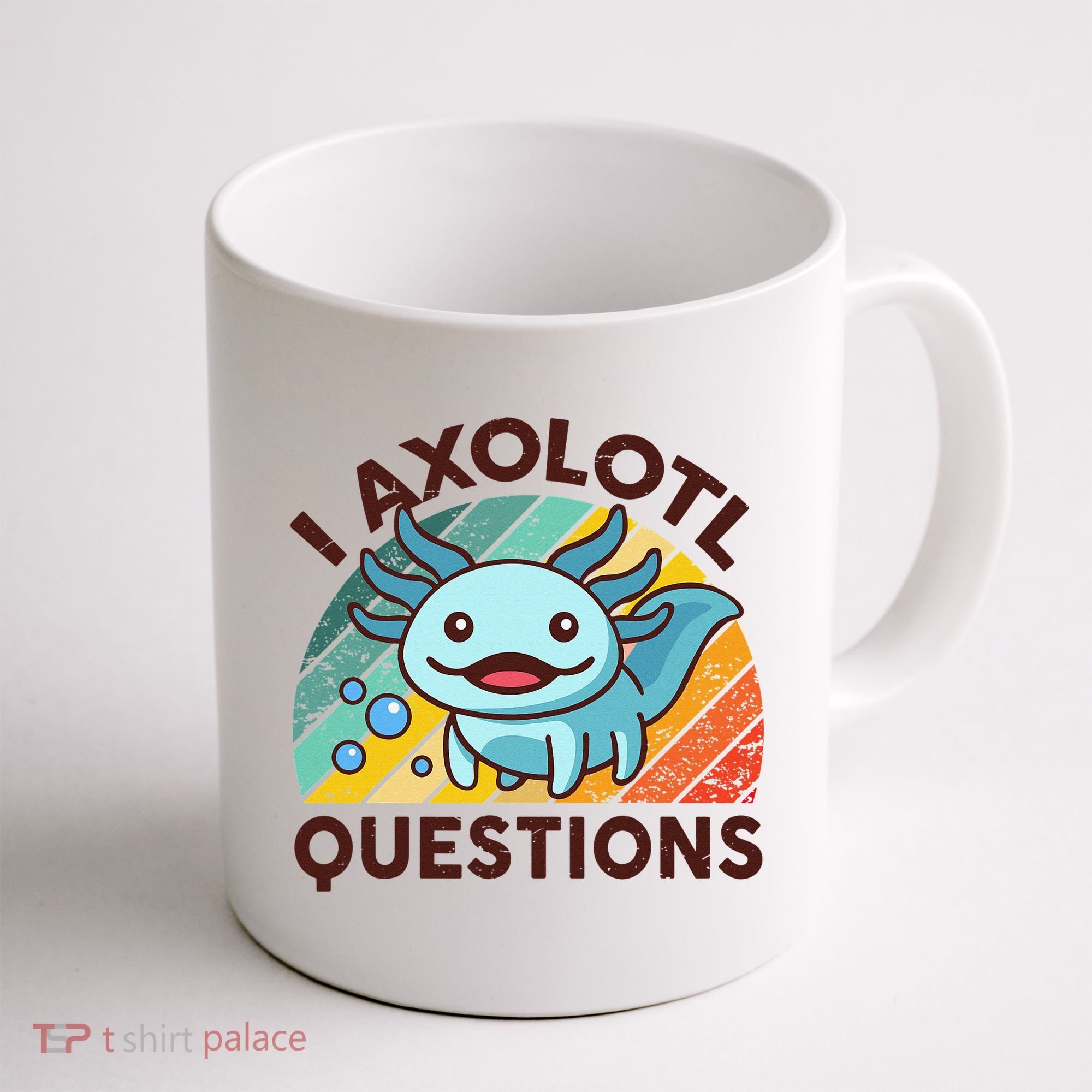 Retro Funny Axolotl I Axolotl Questions Cute Axolotl Coffee Mug