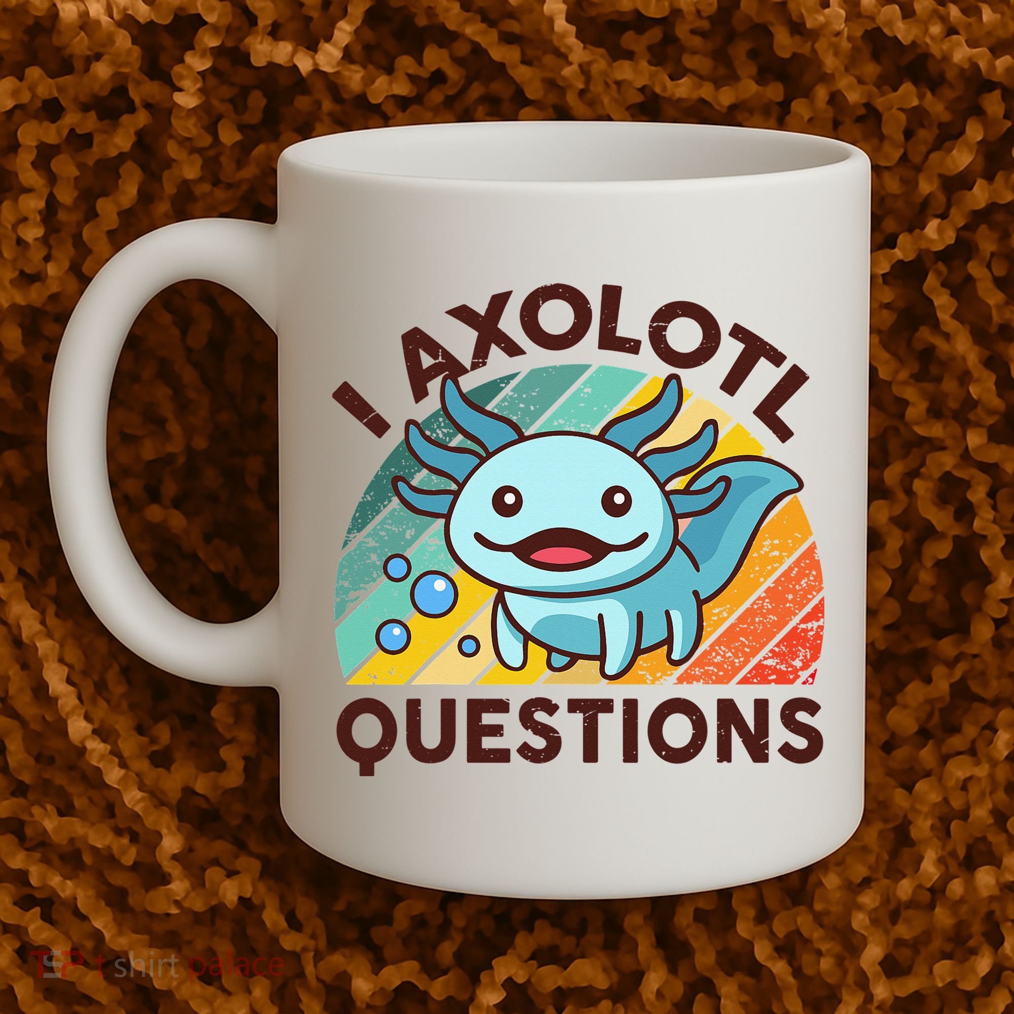Retro Funny Axolotl I Axolotl Questions Cute Axolotl Coffee Mug