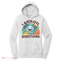 Retro Funny Axolotl I Axolotl Questions Cute Axolotl Women's Hoodie thumb 0