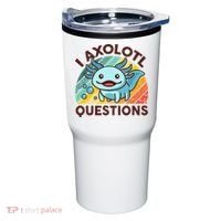 Retro Funny Axolotl I Axolotl Questions Cute Axolotl Tumbler thumb 0